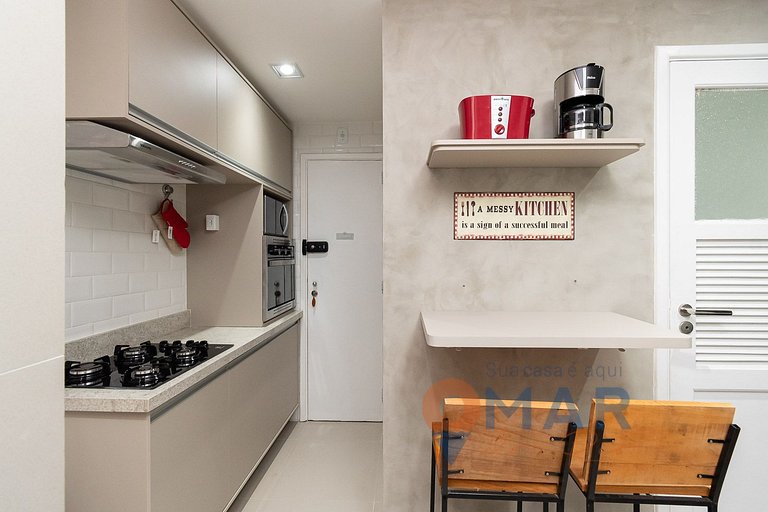 Apartamento decorado a 350m da Praia | SF 159/102