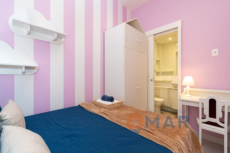 Apê com 3 quartos em Copacabana com banheira | SL 432/401