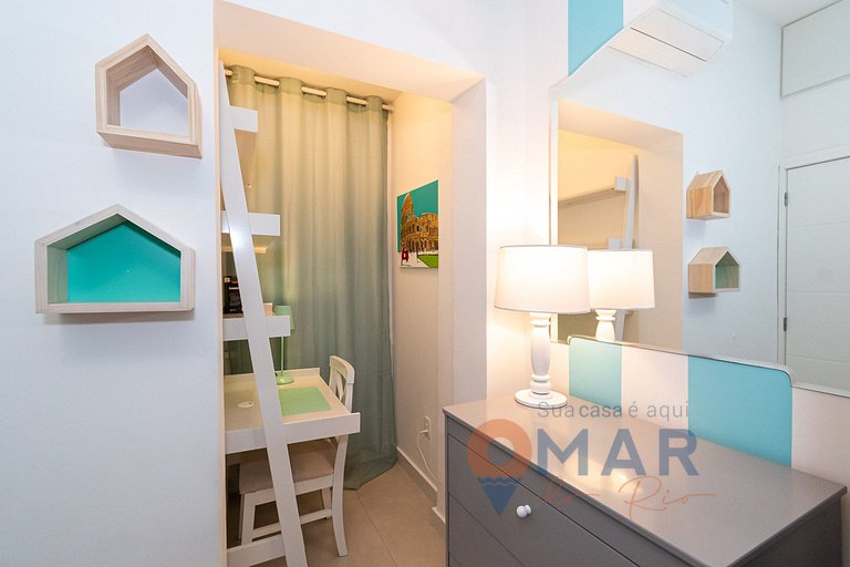 Apê com 3 quartos em Copacabana com banheira | SL 432/401