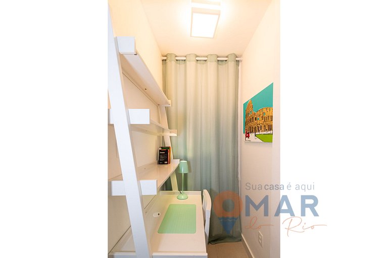 Apê com 3 quartos em Copacabana com banheira | SL 432/401