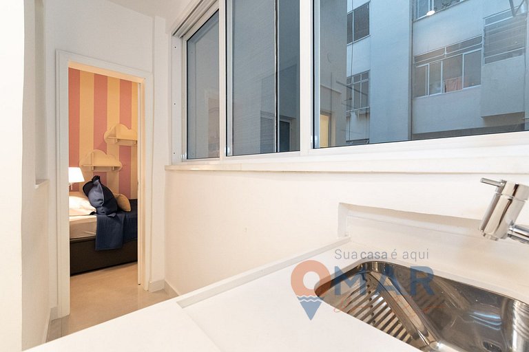 Apê com 3 quartos em Copacabana com banheira | SL 432/401