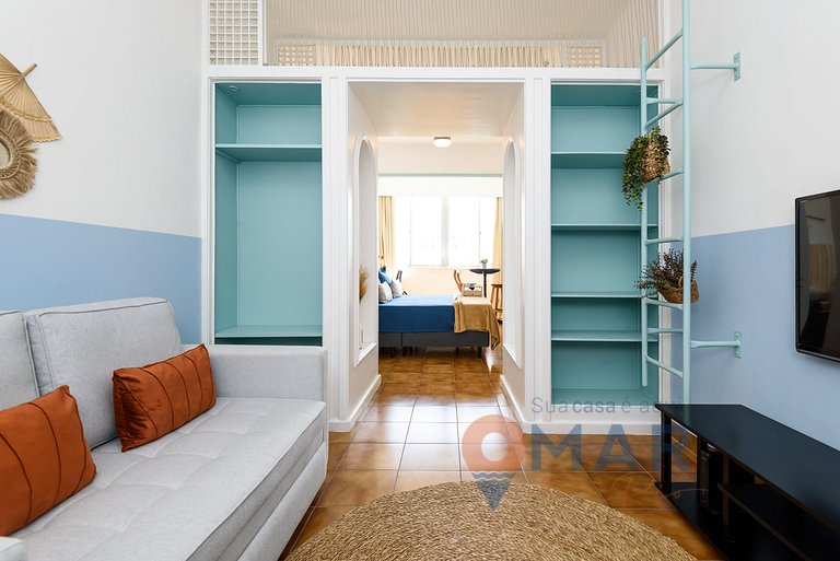 Studio com Vista Mar em Copacabana | BRX 58/905