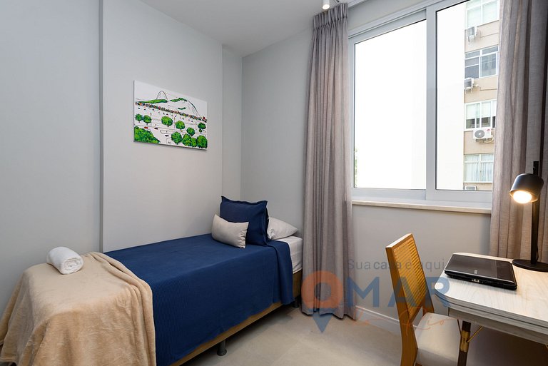 Grande Piso en Leblon con 3 habitaciones | GBC 260/301