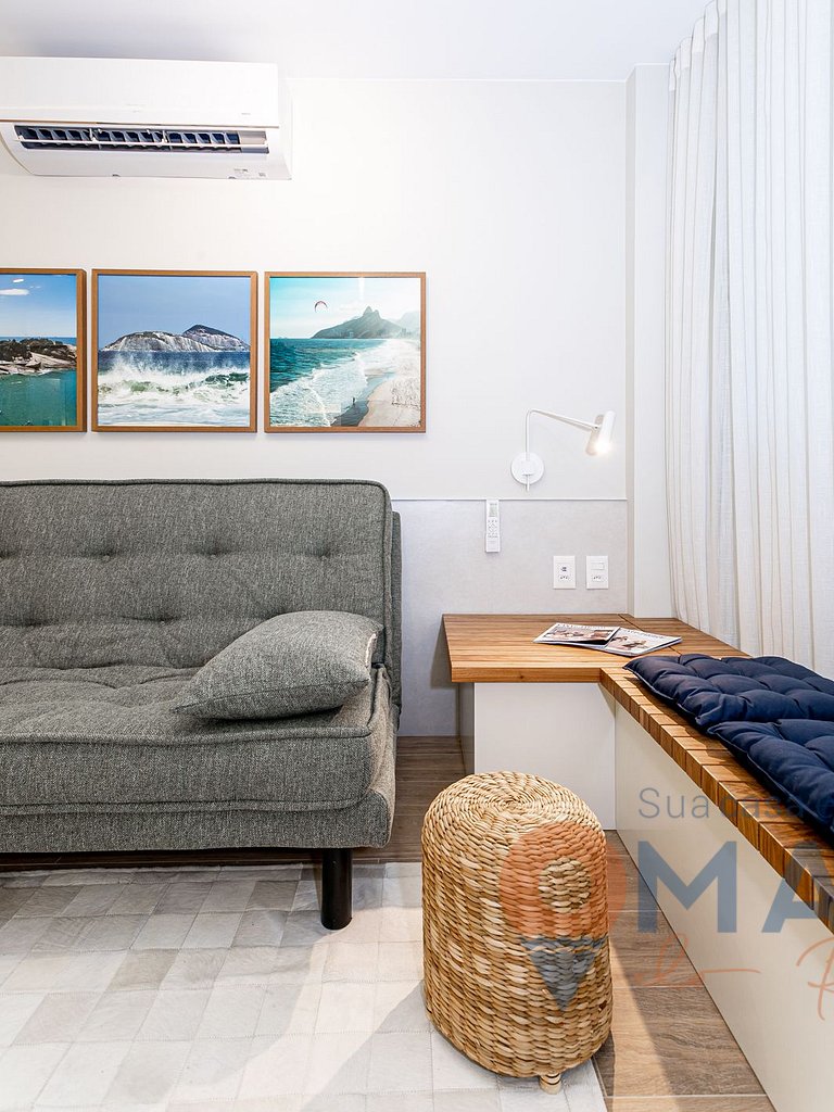 Quarto & Sala a 170m da Praia de Ipanema | FA 49/302