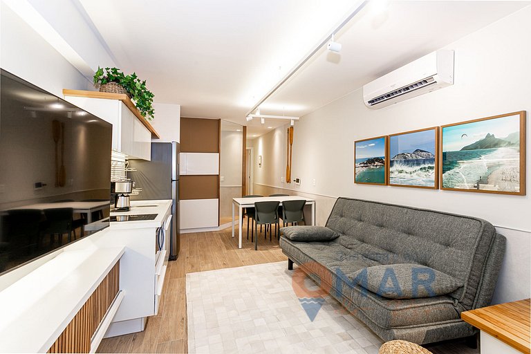 Quarto & Sala a 170m da Praia de Ipanema | FA 49/302