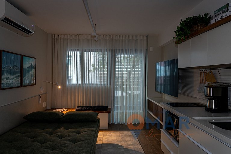 Habitación y sala de estar a 170 metros de la playa de Ipane