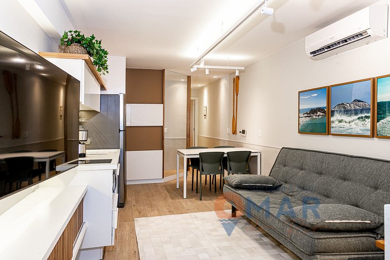 Quarto & Sala a 170m da Praia de Ipanema | FA 49/302