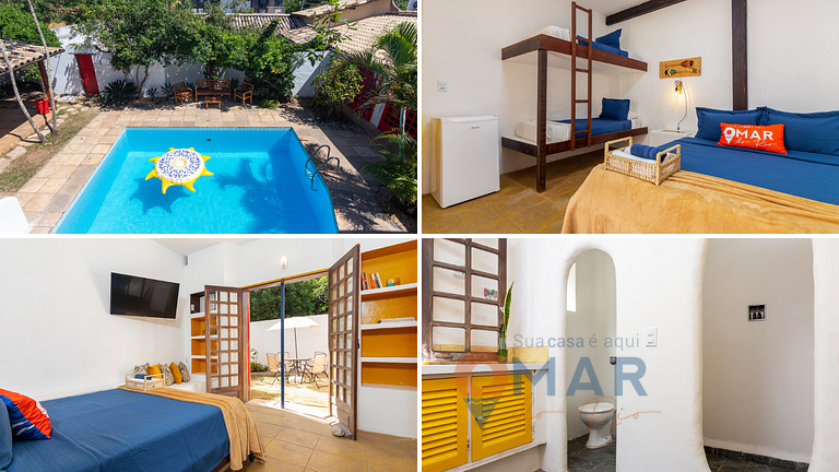 Casa Flora con Piscina: Suíte Amarilla