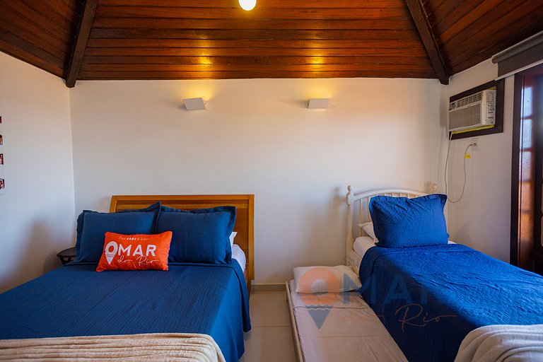 Casa Pé na Areia com Vista Mar em Búzios | CBR 7/7