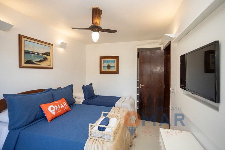 Casa Pé na Areia com Vista Mar em Búzios | CBR 7/7