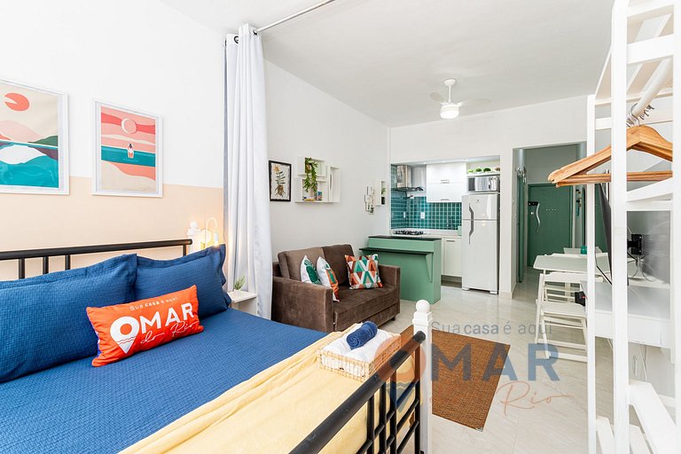 Studio a 60m da Praia de Copacabana | AS 76/810