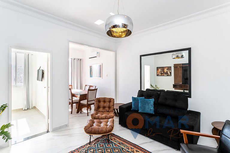 Apê com 2Qtos a 240m da Praia de Copacabana | RP 186/1002