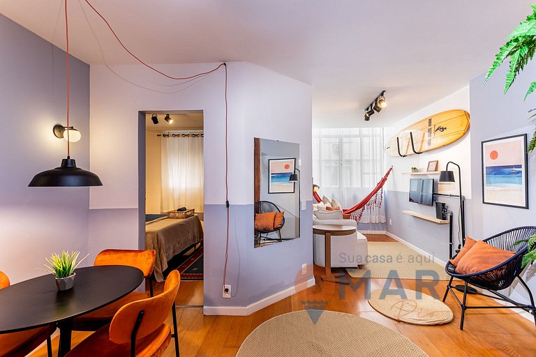 Quarto&Sala a 550m da Praia de Ipanema | PFA58/804