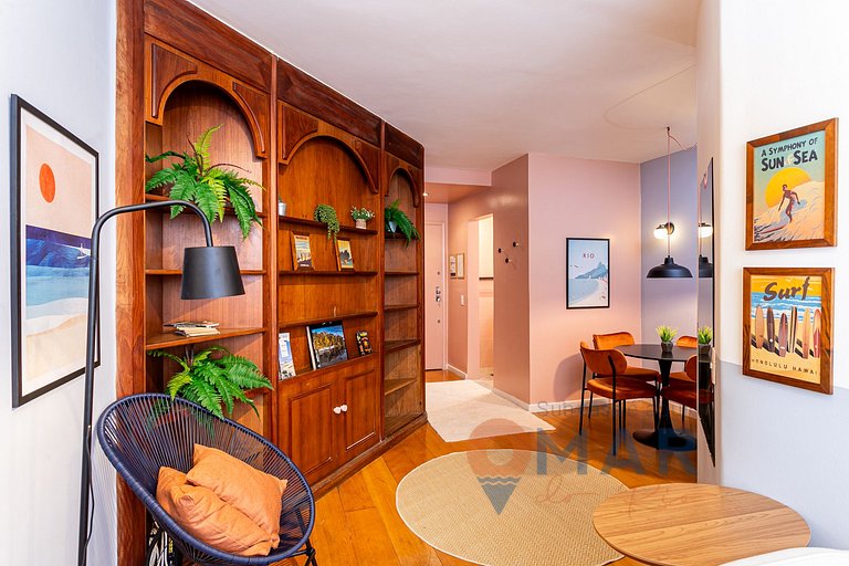 Quarto&Sala a 550m da Praia de Ipanema | PFA58/804