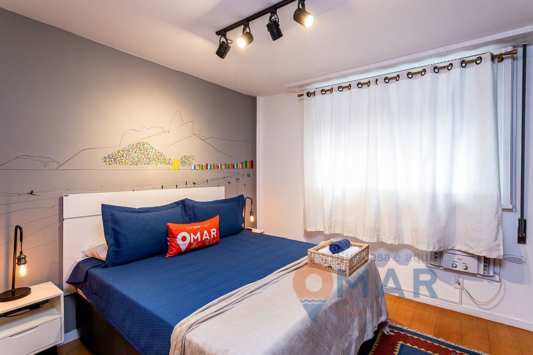 Quarto&Sala a 550m da Praia de Ipanema | PFA58/804