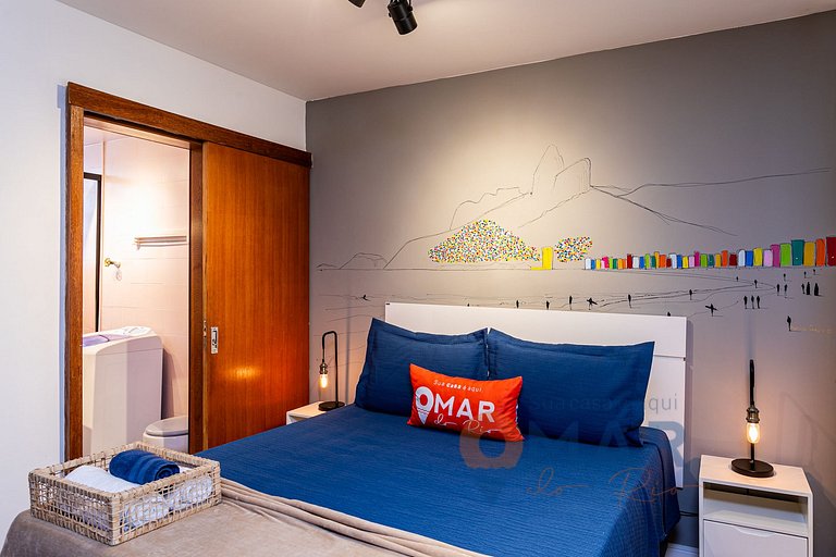 Quarto&Sala a 550m da Praia de Ipanema | PFA58/804