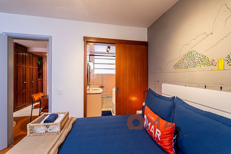 Quarto&Sala a 550m da Praia de Ipanema | PFA58/804