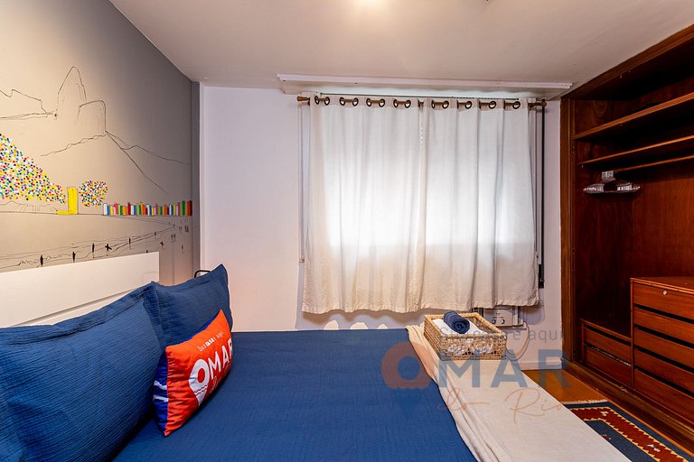 Quarto&Sala a 550m da Praia de Ipanema | PFA58/804