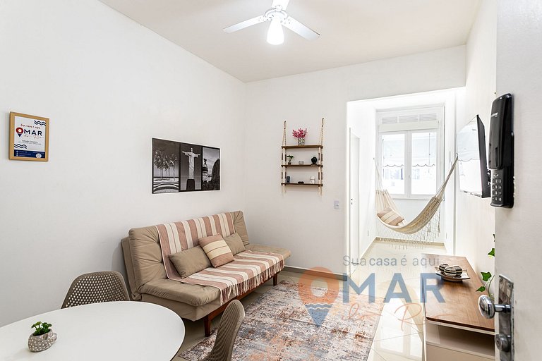Moderno Qto&Sala a 170m da Praia | NSC 1017/808