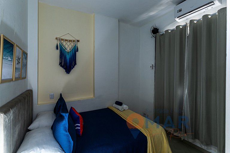 Moderno Qto&Sala a 170m da Praia | NSC 1017/808