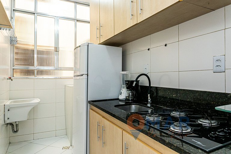 Moderno Qto&Sala a 170m da Praia | NSC 1017/808