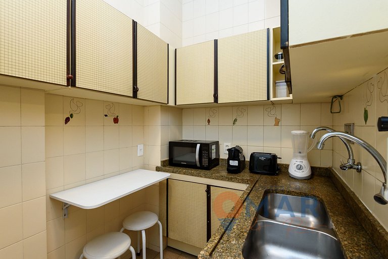 Apartamento de 2 dormitorios con vistas al mar en Copacabana
