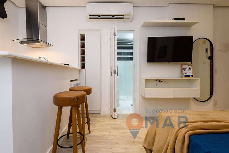 Studio completo a 200m da Praia | FM 144/409