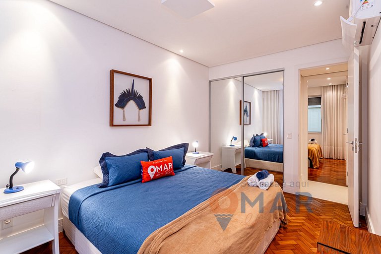 3 Quartos no Leblon a 2 min da praia | GSM493/203