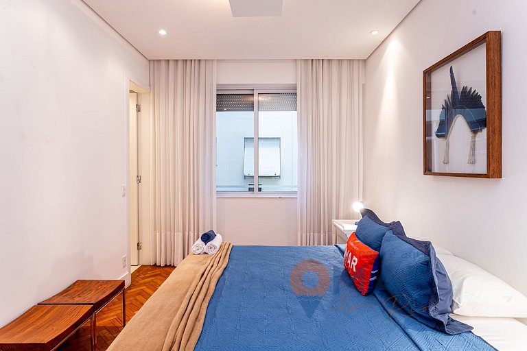 3 Quartos no Leblon a 2 min da praia | GSM493/203