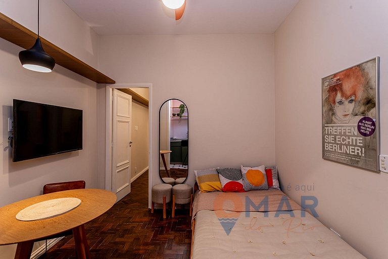 Moderno Quarto & Sala em Copacabana | GAP 14/303