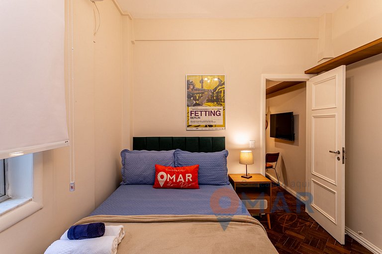 Moderno Quarto & Sala em Copacabana | GAP 14/303