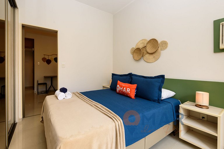 Quarto e Sala a 200m da Praia | FM 144/407