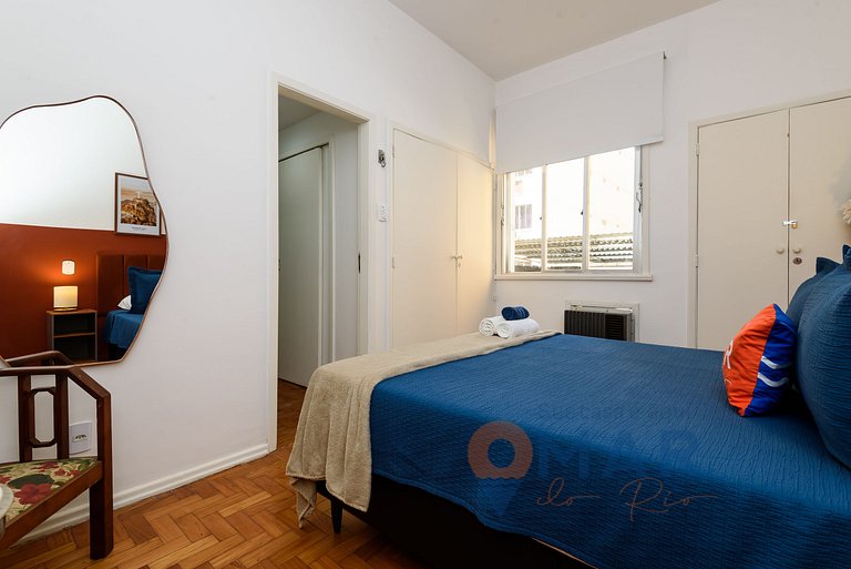Encanto carioca:1BDR a 190m de la playa|DU 183/706