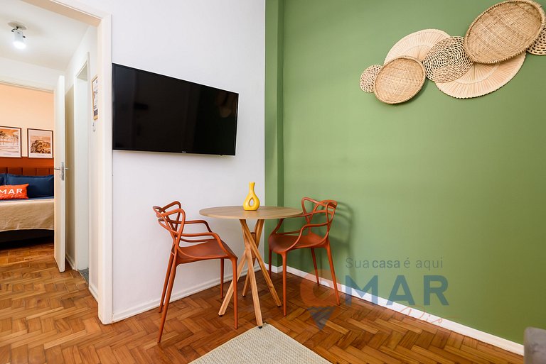 Encanto carioca:1BDR a 190m de la playa|DU 183/706