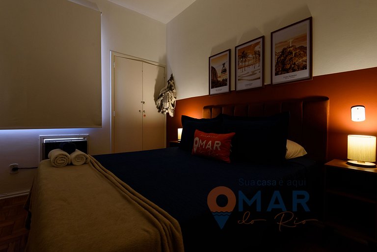 Encanto carioca:1BDR a 190m de la playa|DU 183/706