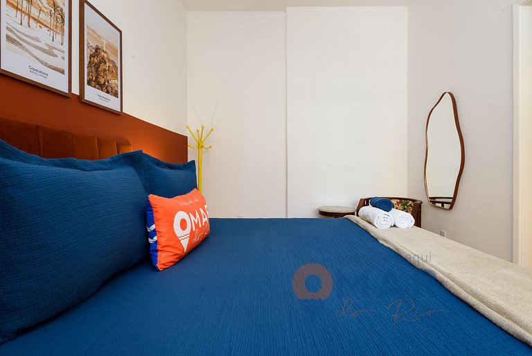 Encanto carioca:1BDR a 190m de la playa|DU 183/706