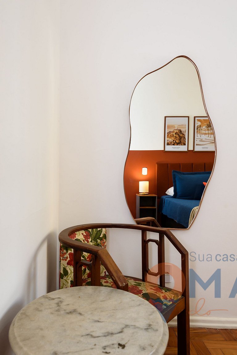 Encanto carioca:1BDR a 190m de la playa|DU 183/706