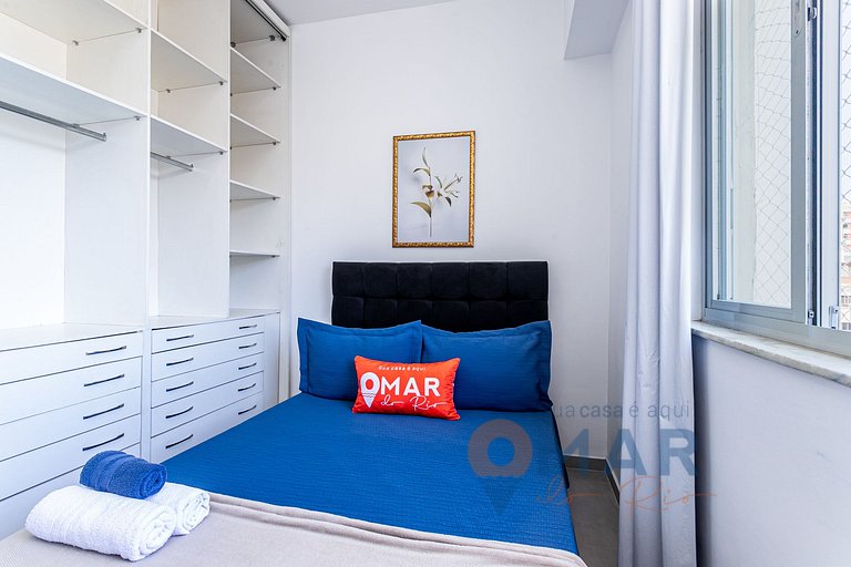 Apê com 2Qtos a 240m da Praia de Copacabana | RP 186/1002