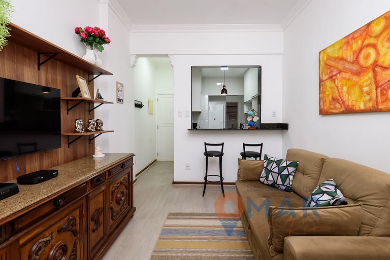 Quarto e Sala a 450m da Praia | RC 34/506