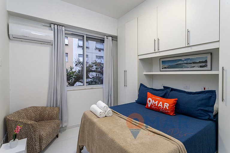 Apartamento a 4 min da praia de Ipanema |GC 84/502