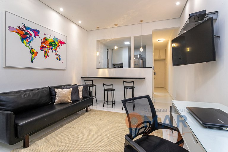 Apartamento a 4 min da praia de Ipanema |GC 84/502