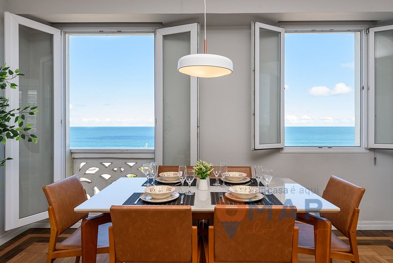 2BDR Copacabana: Balcón c/ vistas al mar|RDS 6/804