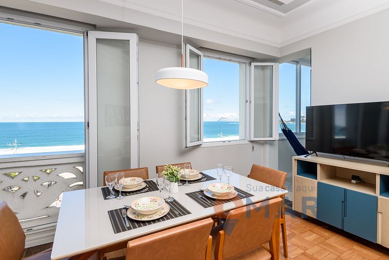 2BDR Copacabana: Balcón c/ vistas al mar|RDS 6/804
