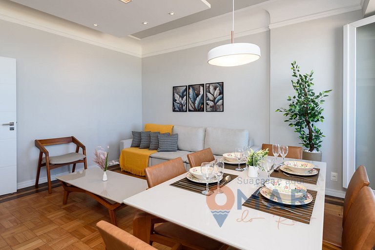2BDR Copacabana: Balcón c/ vistas al mar|RDS 6/804