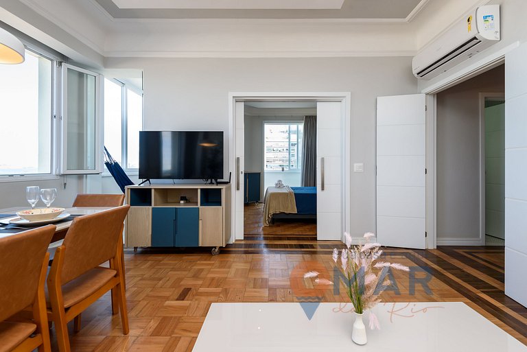2BDR Copacabana: Balcón c/ vistas al mar|RDS 6/804