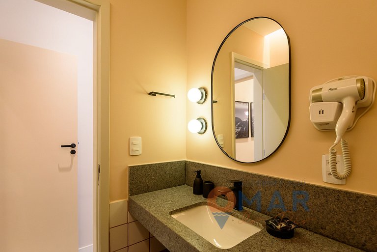 1BDR con cama king a 2 min de la playa|NSC1085/206