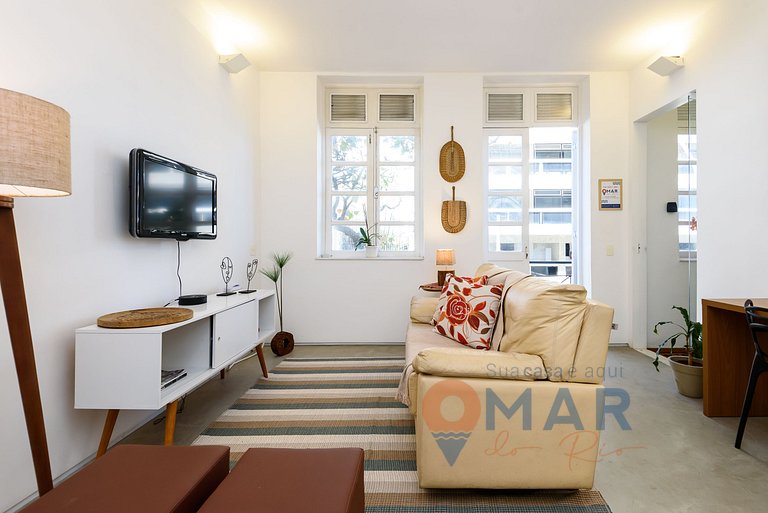 2BDRs y balcón c/ vistas al mar en Ipanema|TXM 21S