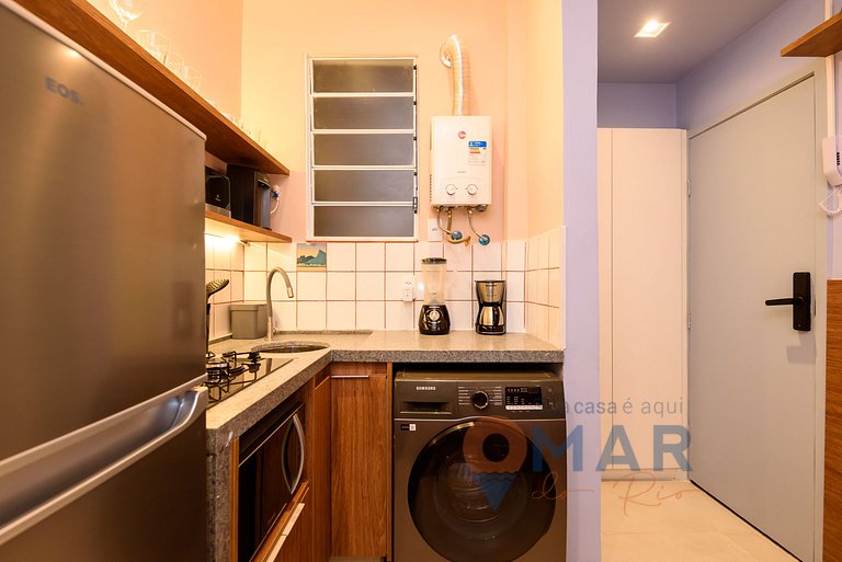 1BDR con cama king a 2 min de la playa|NSC1085/206
