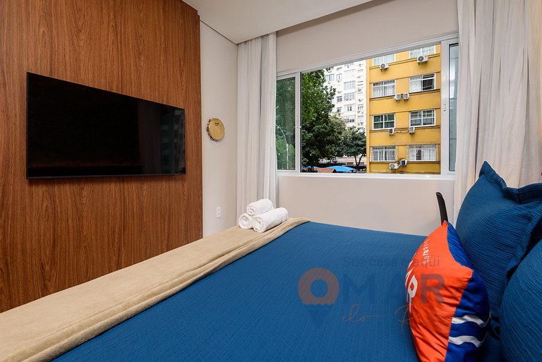 Apto com Cama King a 2 min da Praia | NSC 1085/206