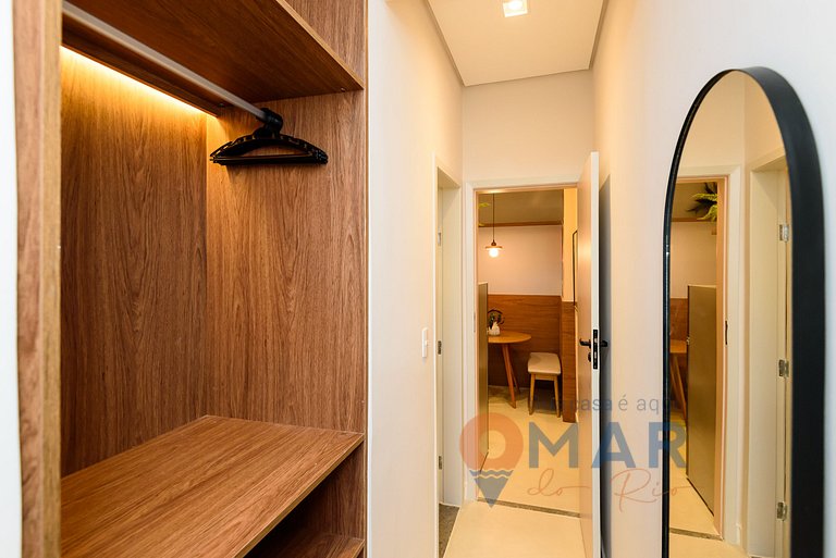 Apto com Cama King a 2 min da Praia | NSC 1085/206